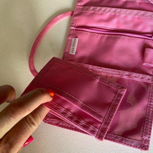 Belle Hop Pink Passport Security Pouch Anti-Theft 4+ Pockets, Separate Wallet - Picture 6 of 9